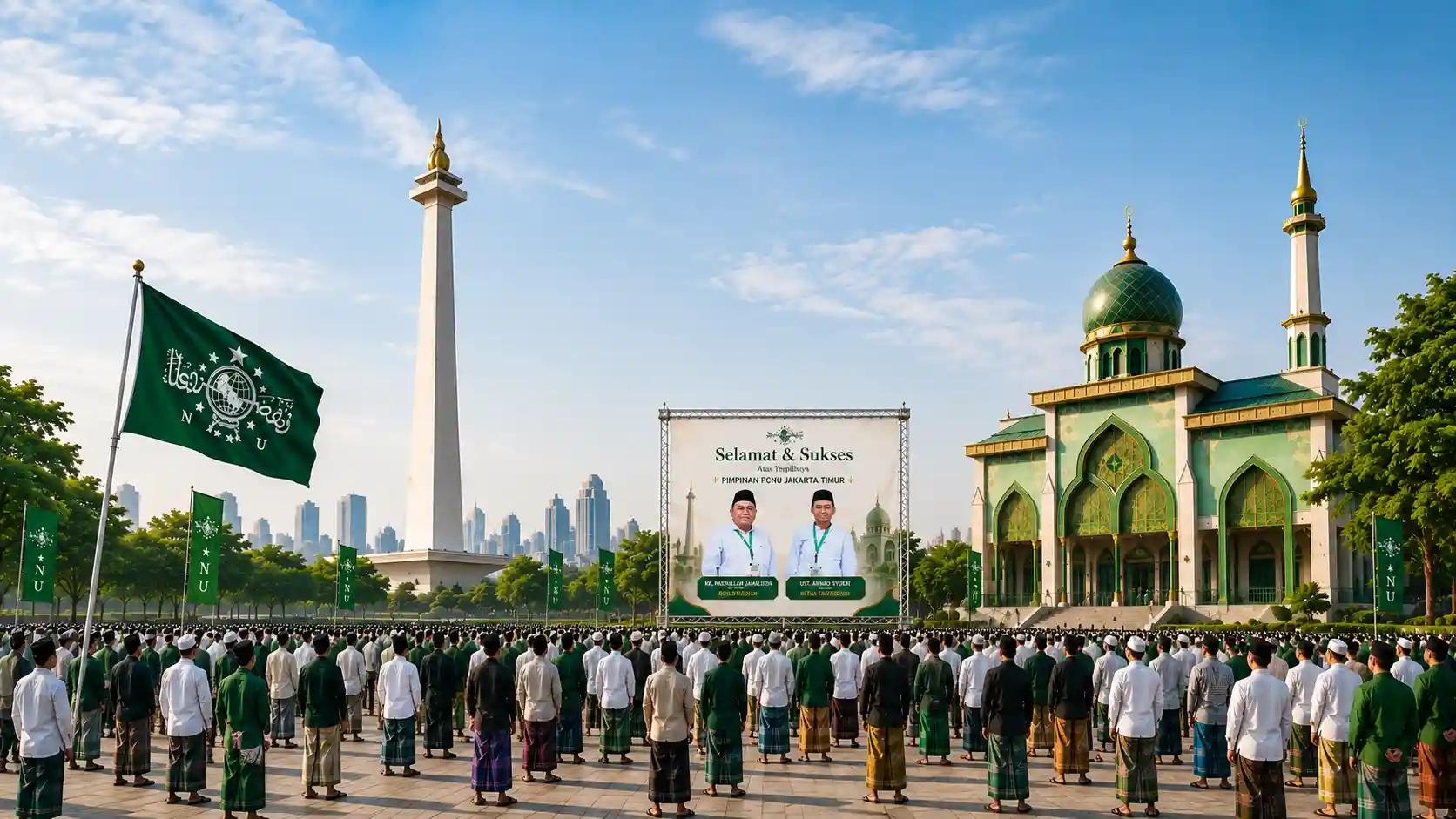 Kebersamaan pengurus dan warga PCNU Pengurus Cabang Kabupaten Wonosobo